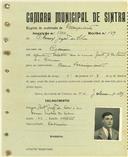 Registo de matricula de velocipedista em nome de Manuel Joaquim da Silva, morador em Codiceira, com o nº de inscrição 1710.