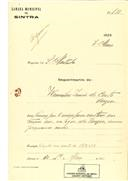Construção de uma casa na Várzea de Sintra em nome de Wenceslau Inácio do Couto, com o Processo OB nº 100/1923, com a licença de construção nº 60 de 19/03/1923.