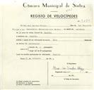 Registo de velocípede de marca Raio, com o nº 9280, em nome de Rui dos Santos Filipe, morador em Mucifal.
