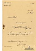 Construção de uma casa, em Mina Velha -Queluz, em nome de Augusto Nunes da Silva, com o Processo OB nº 498/1922, com a licença de construção nº 401 de 02/11/1922.