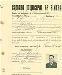 Registo de matricula de velocipedista em nome de Zeferino Tomás Lopes, morador em Vila Verde, com o nº de inscrição 2094.