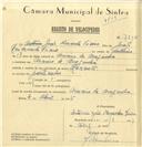 Registo de velocípede de marca Renault, com o nº 7815, em nome de António João Miranda Vieira, morador em Arneiro da Arreganha.