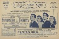 Programa do filme "Enfrentando a Tormenta" do realizador MarkRobson, com a participação de Dana Andrews, Dorothy McGuire, Farley Granger e Peggy Dow.