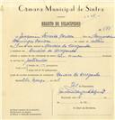 Registo de velocípede com o nº 7771, em nome de Joaquim Ferreira Carioca, morador em Arneiro da Arreganha.