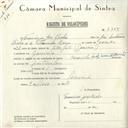 Registo de velocípede de marca Caravela com motor Cuciolo Ducati, com o nº 5768, em nome de Francisco José Bicho, morador em Gouveia.