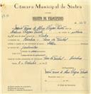 Registo de velocípede com o nº 6691, em nome de Maria Teresa de Abreu Chagas Pinto, moradora em Rinchoa.
