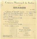 Registo de velocípede de marca L.R.S., com o nº 6386, em nome de Joaquim do Nascimento Guedes, morador em Mucifal.