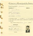 Registo de matricula de carroceiro em nome de Jaime Correia, morador em Almoçageme, com o nº de inscrição 1843.