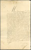 Carta proveniente de Frederico a propósito de uma queixa de Custódio José Bandeira pelo balanço de contas.