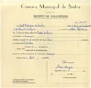 Registo de velocípede com o nº 10035, em nome de Bento Rodrigues da Cunha, morador em Carenque.