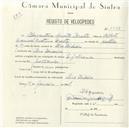 Registo de velocípede com o nº 4978, em nome de Boaventura Duarte Peralta, morador em Pero Pinheiro.