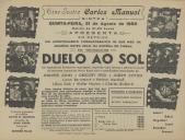 Programa do filme "Duelo ao Sol" com a participação de Jennifer Jones, Gregory Peck, Joseph Cotten, Lionel Barrymore, Herbert Marshall, Lillian Gish, Walter Huston e Charles Bickford.
 