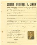 Registo de matricula de carroceiro 2 ou mais animais em nome de António Preto Rodas, morador em Vila Verde, com o nº de inscrição 1588.