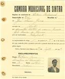 Registo de matricula de cocheiro profissional em nome de José Nunes Garcia, morador em Paiões, com o nº de inscrição 741.