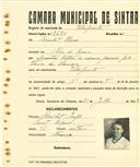 Registo de matricula de velocipedista em nome de Brachet Heuri, moradora em Rio de Mouro, com o nº de inscrição 2620.