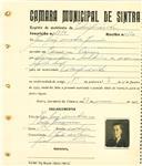 Registo de matricula de velocipedista em nome de José Luís Matias Júnior, morador no Casal de Pianos, com o nº de inscrição 1934.