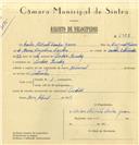 Registo de velocípede de marca Nacional, com o nº 6388, em nome de Carlos Alberto Canha Gama, morador em Pendão.