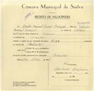 Registo de velocípede de marca Peka, com o nº 10036, em nome de Carlos Manuel Duarte Balizão, morador em Francos.