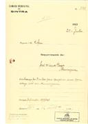 Ampliação de uma adega em Colares em nome de João Nunes Boga, com o Processo OB nº 338/1923, com a licença de construção nº 402 de 23/10/1923.