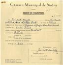 Registo de velocípede de marca Peugeot, com o nº 7888, em nome de José Xisto Rosinha, morador em Lourel.