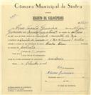 Registo de velocípede de marca Cycles Leon, com o nº 6651, em nome de César Torcato Guerreiro, morador em Quinta de Moncorvo, Rio de Mouro.