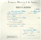 Registo de velocípede de marca Deka, com o nº 8440, em nome de Manuel Duarte Hilário, morador em Tojeira.