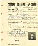 Registo de matricula de velocipedista em nome de Tomé dos Santos, morador em Rio de Mouro, com o nº de inscrição 1892.