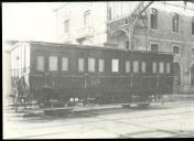 Carruagem de 1ª classe A127 (Série A 125 a 128), construida em 1910 nas Oficinas Gerais de Lisboa (Santa Apolónia)