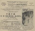 Programa do filme "Tótó e o Barba-Azul" com a participação de Isa Barzizza.