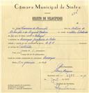 Registo de velocípede de marca L.R.S., com o nº 6789, em nome de José Francisco de Assunção, morador em Carenque.