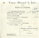 Registo de velocípede de marca Stanley, com o nº 9291, em nome de Stanley Emanuel Monteiro Carnal, morador em Praia das Maçãs. 