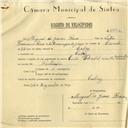 Registo de velocípede de marca Cycles Pombal com motor Cuciolo, com o nº 6092, em nome de Miguel de Jesus Raio, morador em Cabriz.