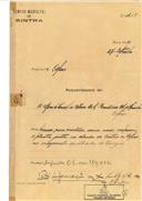 Construção de uma casa, na estrada Sintra a Colares, em nome de Maria Emília Neves Dieh Bandeira D'Almeida, com o Processo OB nº 468/1922, com a licença de construção nº 406 de 08/12/1922.