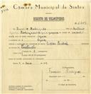 Registo de velocípede de marca Cycles Pombal, com o nº 6409, em nome de Francisco Rodrigues, morador em Azoia.