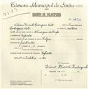 Registo de velocípede de marca Elgin, com o nº 4893, em nome de Dário Vicente Rodrigues Neto, morador em Tapada.