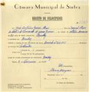 Registo de velocípede de marca Imperium com motor Cuciolo, com o nº 7565, em nome de José António Gomes Alves, morador em Queluz.