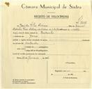 Registo de velocípede com o nº 9638, em nome de José Antunes da Silva, morador em Janas.