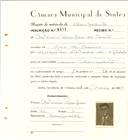 Registo de matricula de velocipedista em nome de António Marques de Couto, morador em Rio de Mouro, com o nº de inscrição 6495.