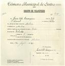 Registo de velocípede de marca Helios, com o nº 4831, em nome de Jaime Vítor Carrasqueira, morador em Morelena.