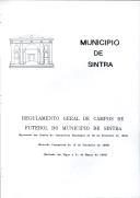 Regulamento Geral de Campos de Futebol do Município.