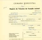 Registo de um veiculo de duas rodas tirado por um animal de espécie cavalar destinado a transporte de mercadorias em nome de João Silvestre, morador em Carenque.