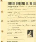 Registo de matricula de carroceiro 2 ou mais animais em nome de Aurélio da Conceição Ricardo, morador em Venda Seca, com o nº de inscrição 1744.