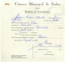 Registo de velocípede de marca Nacional, com o nº 9173, em nome de Joaquim Ferreira Pedrucho, morador em Idanha.
