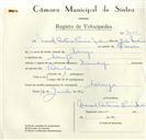 Registo de velocípede de marca Zundap, com o nº 9010, em nome de Manuel António Pereira Mateus, morador em Sabugo.