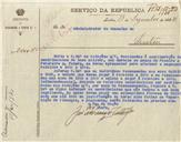 Ofício dirigido ao Administrador do Concelho de Sintra, proveniente do Distrito de Recrutamento e Reserva nº 1, referente ao pagamento da taxa militar dos indivíduos recenseados nos anos de 1913 a 1928.