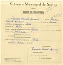 Registo de velocípede de marca Aprilia, com o nº 7791, em nome de Eduardo Vicente Amaral, morador em Paiões.