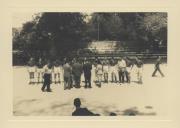 Jogo de hoquei em patins no Parque da Liberdade em Sintra.