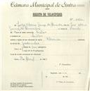 Registo de velocípede de marca Hercules, com o nº 4623, em nome de Jorge Mário Ganço de Almeida, morador em Sintra.