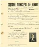 Registo de matricula de velocipedista em nome de Abel Simões Silvério, morador em Dona Maria, com o nº de inscrição 1960.