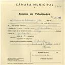 Registo de velocípede de marca Olga, com o nº 4294, em nome de Laticínios da Estremadura Lda, com sede em Odrinhas.